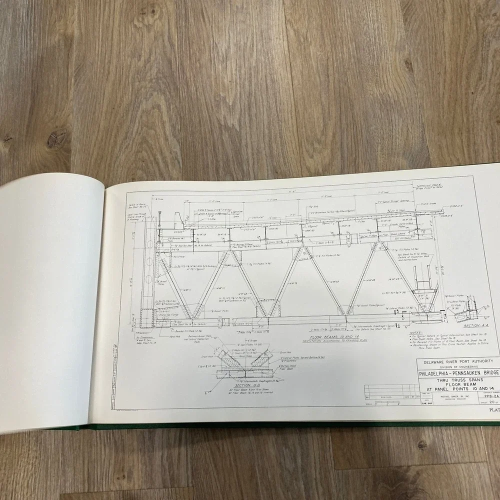 Betsy Ross Bridge Delaware River Port Authority 1976 Engineering History Book